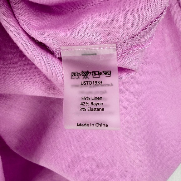 UNIVERSAL STANDARD Aix Linen Button Up Button Up Women Medium Pink Long Sleeve - Picture 14 of 16